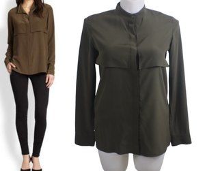 Vince Olive Green Blouse